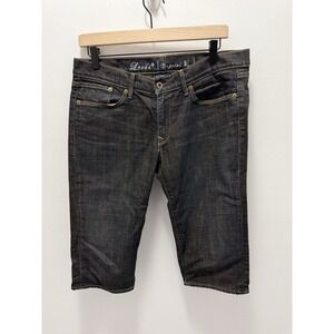 Levi's Capital E Denim Shorts Mens 31 Long Below Knee Dark Wash Jeans USA